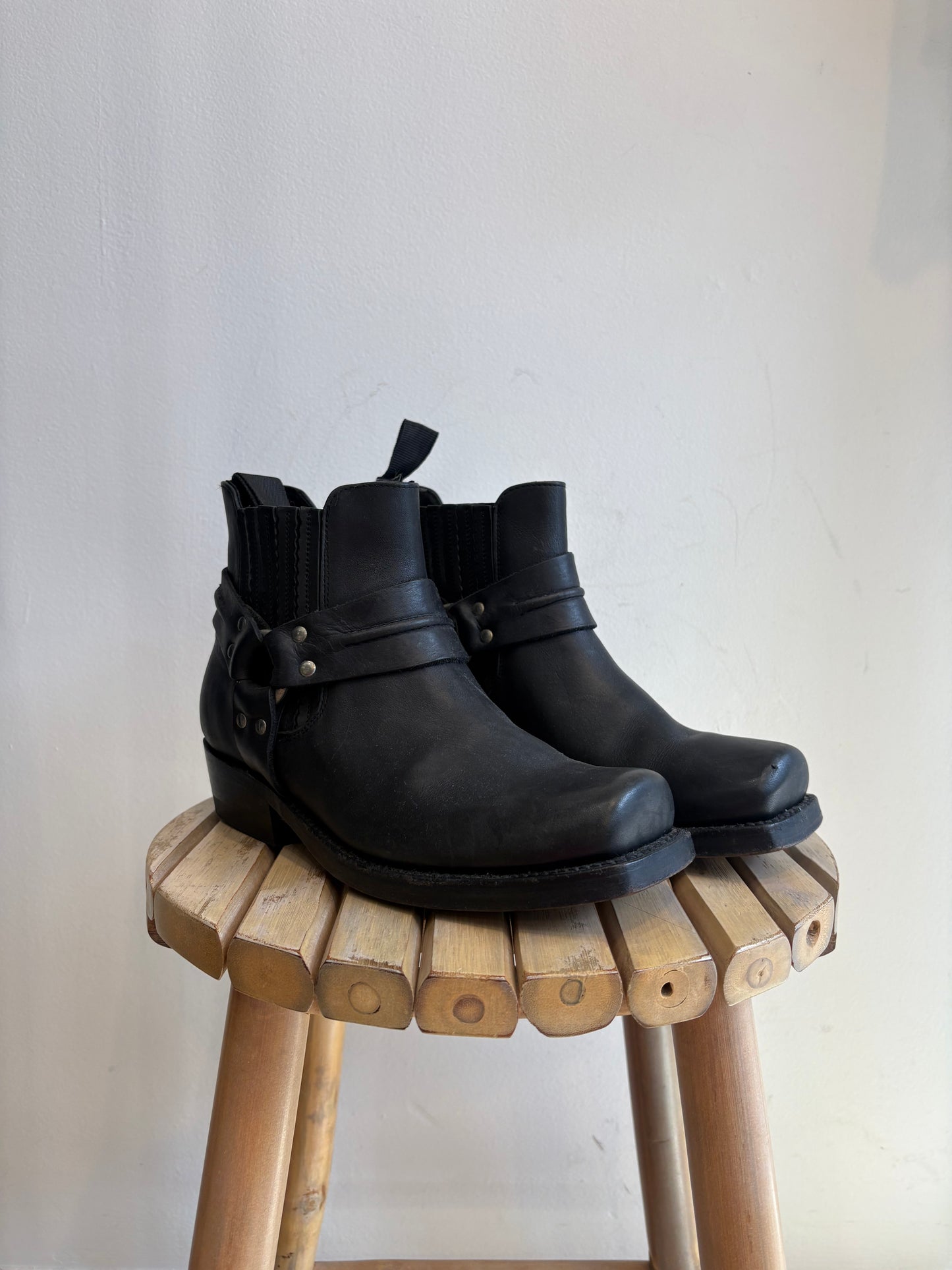 Black biker boots