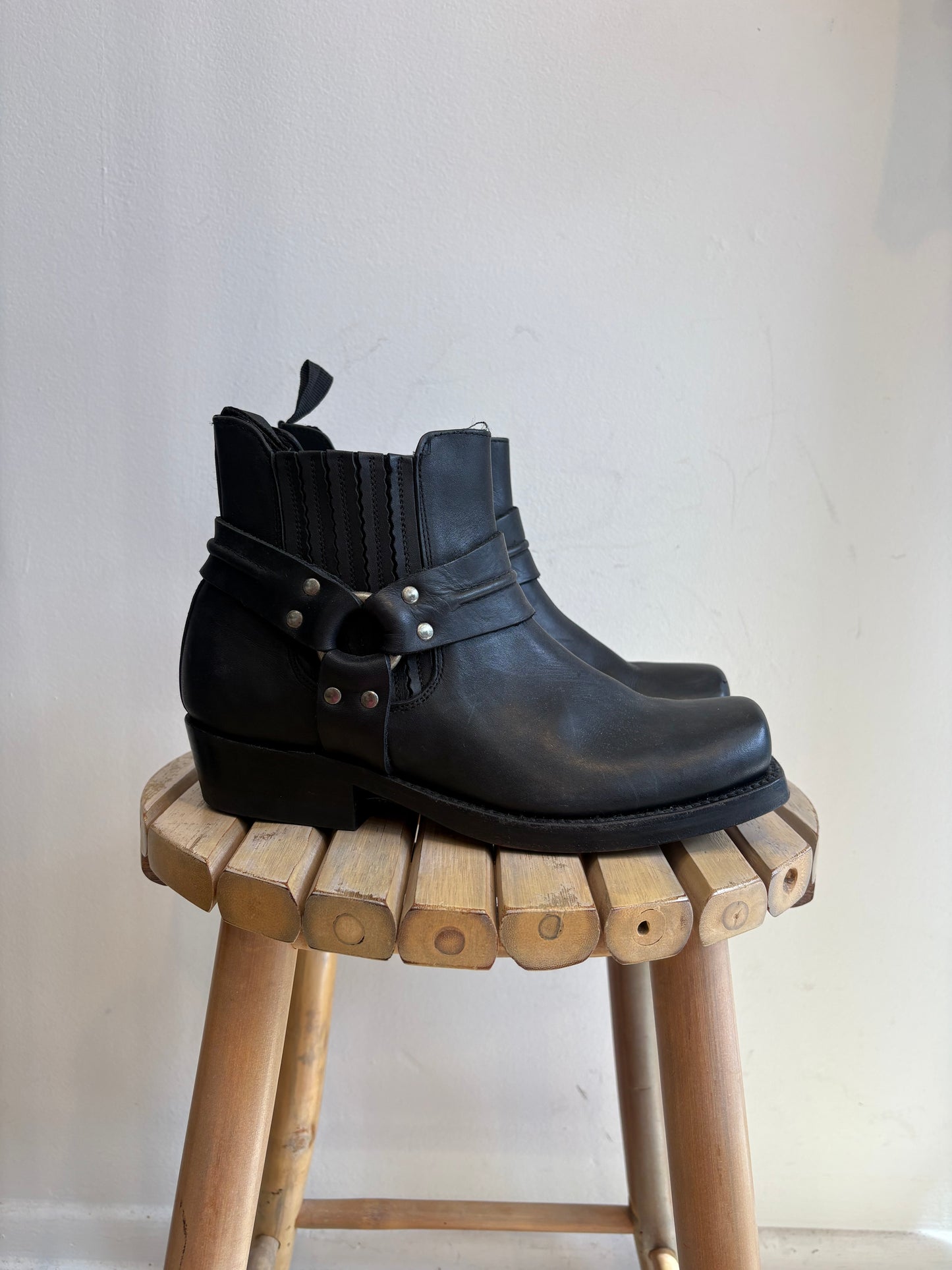 Black biker boots