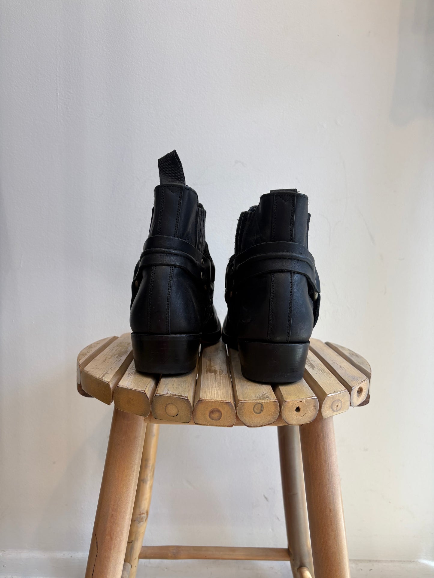 Black biker boots