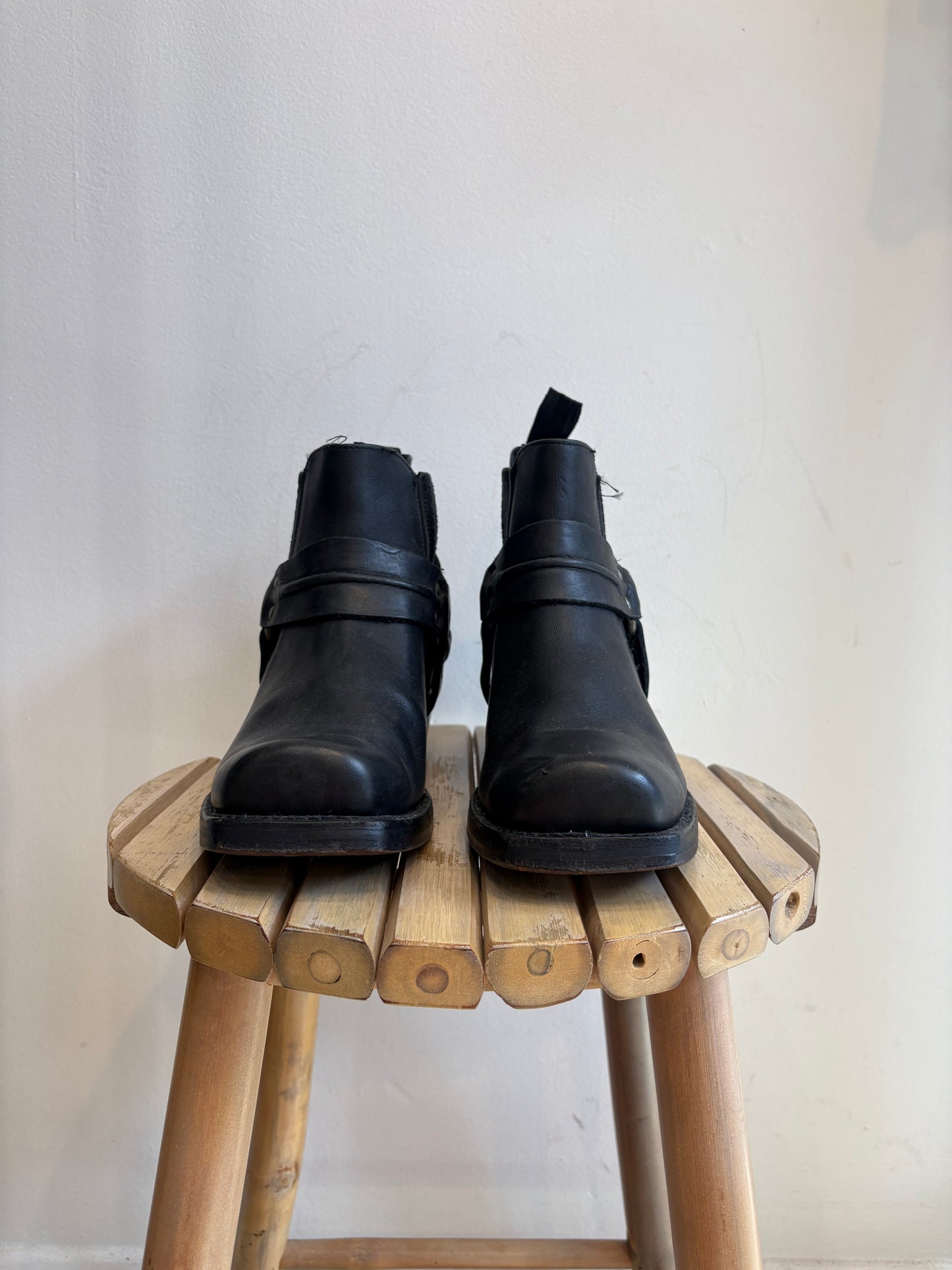 Black biker boots