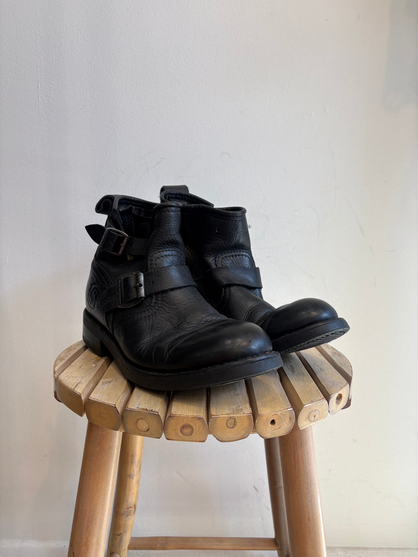 Black biker boots