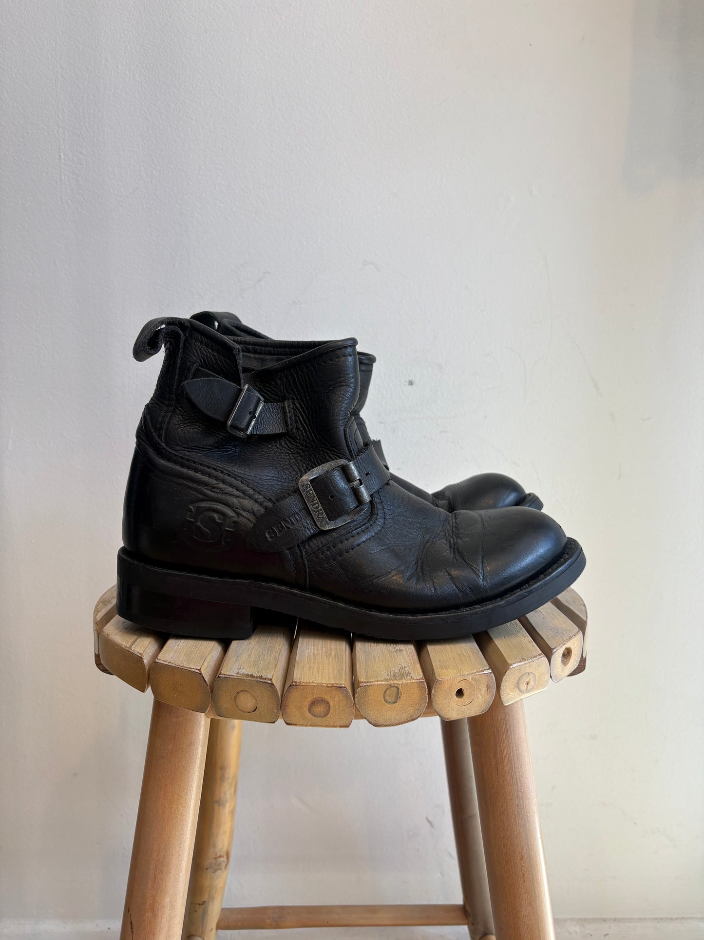 Black biker boots