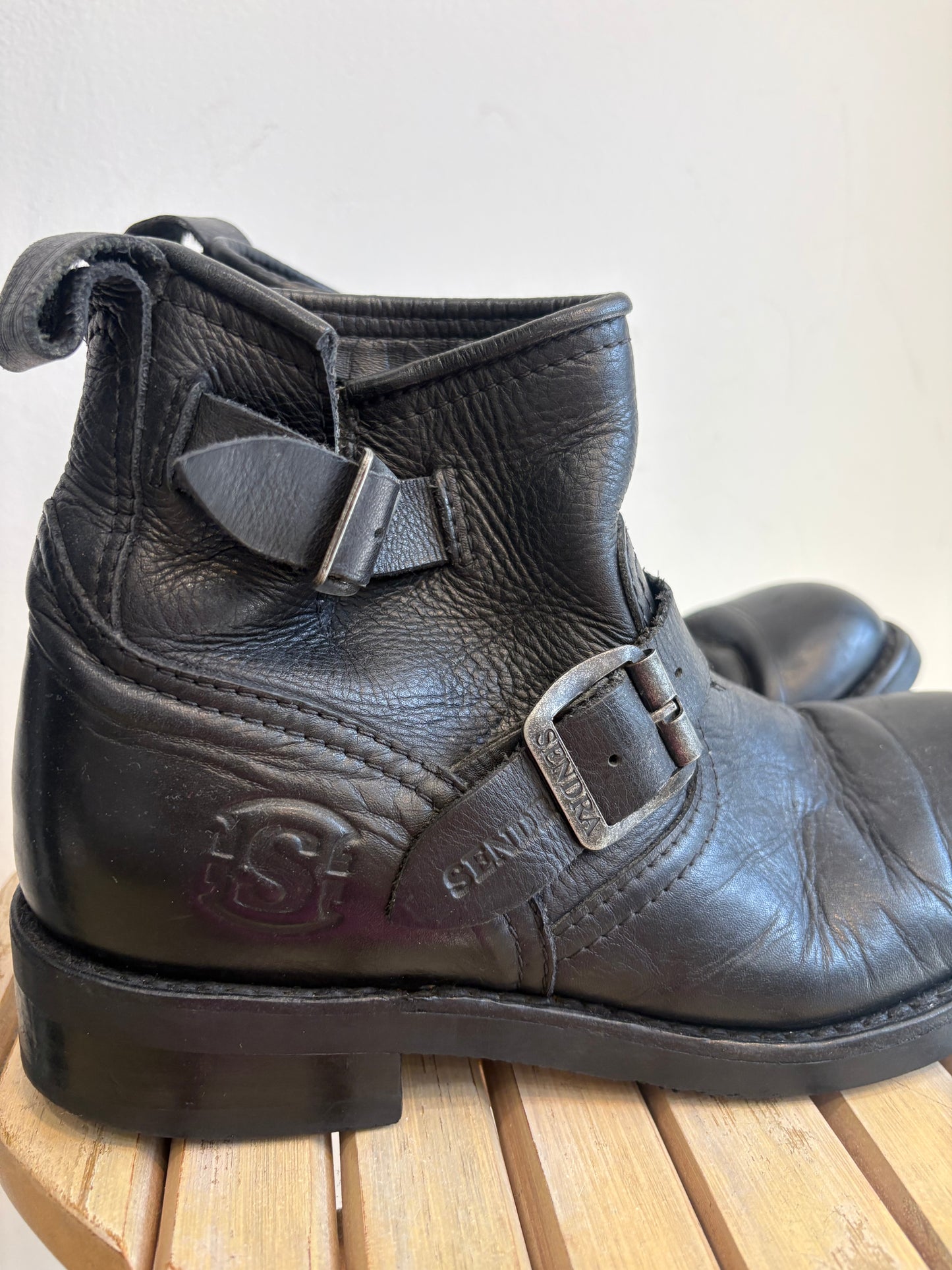 Black biker boots