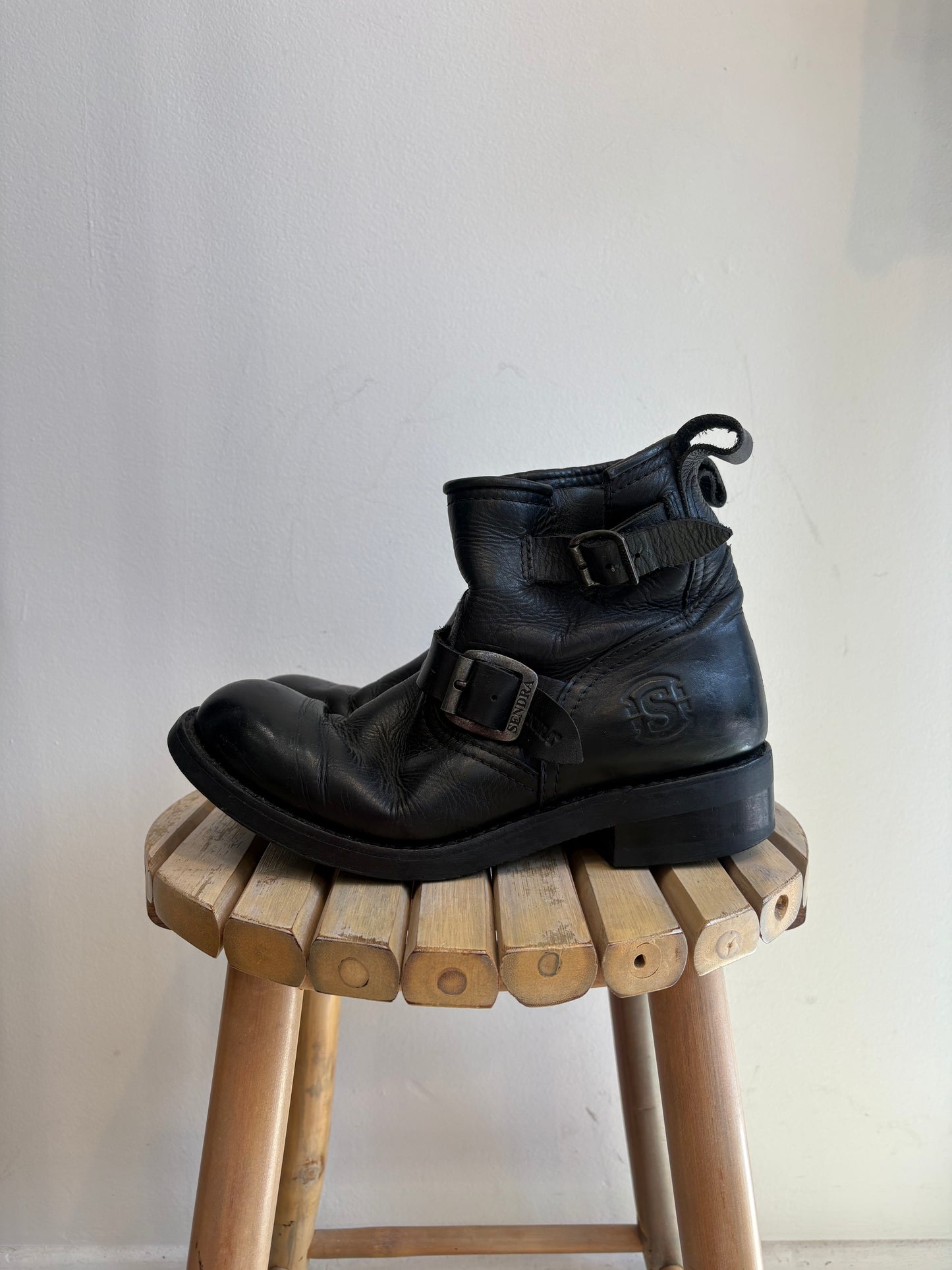 Black biker boots