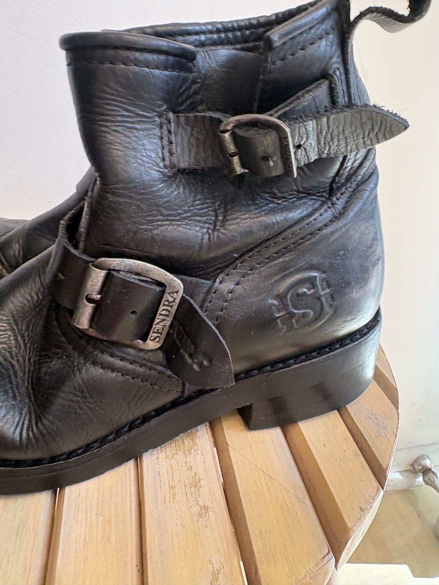 Black biker boots