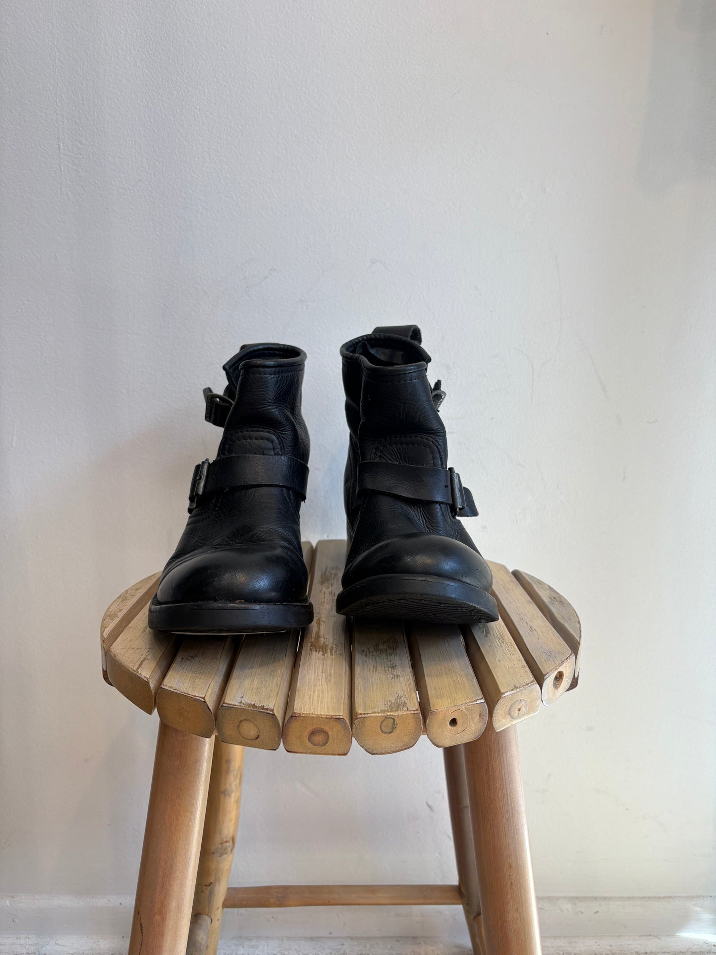 Black biker boots