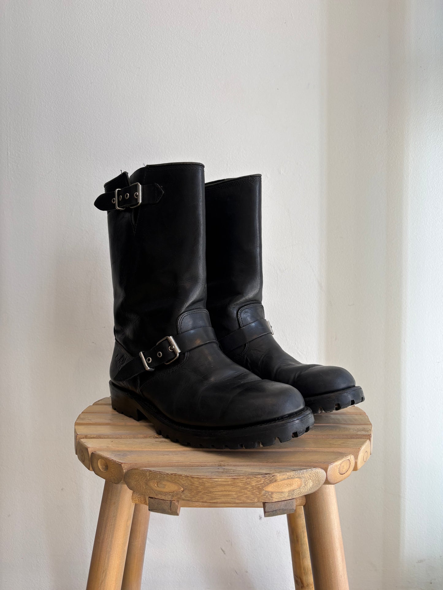 Black biker boots