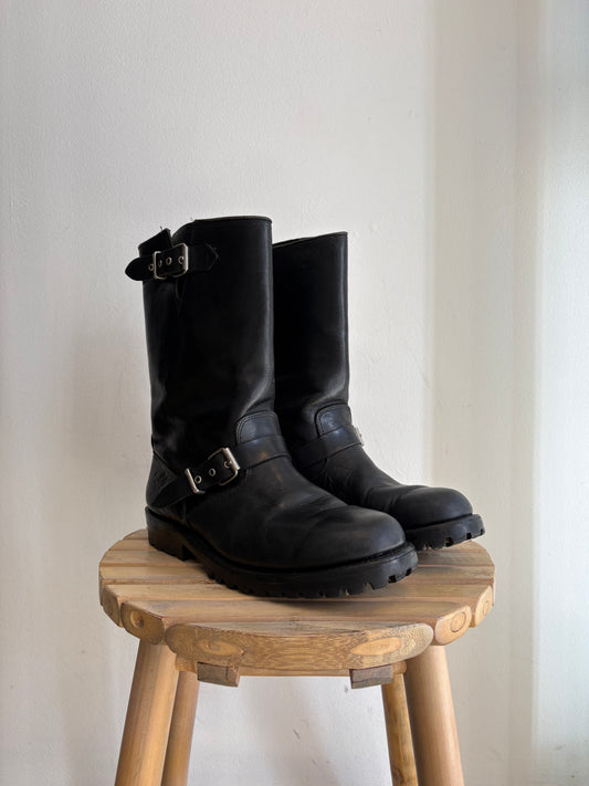 Black biker boots
