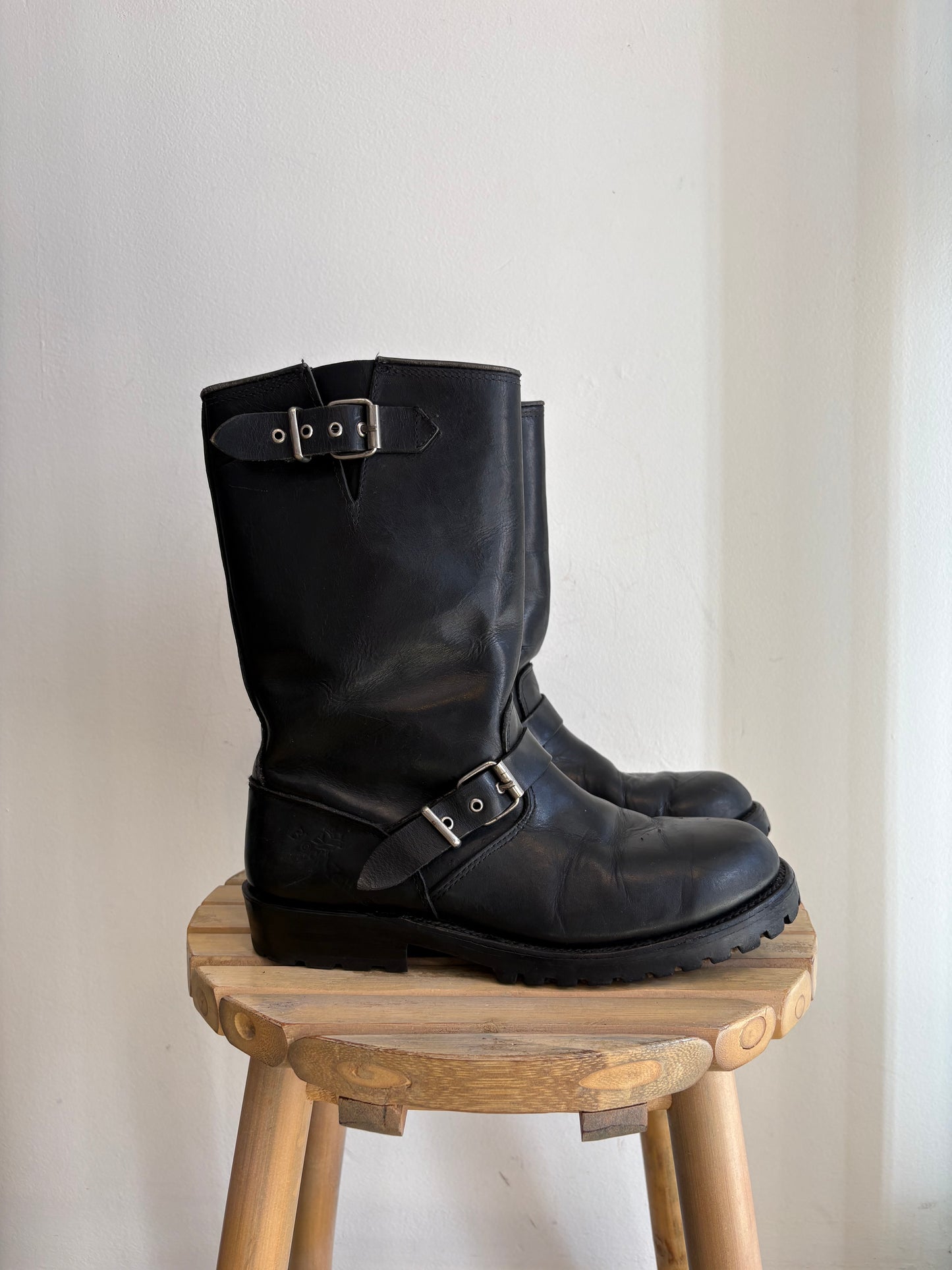 Black biker boots