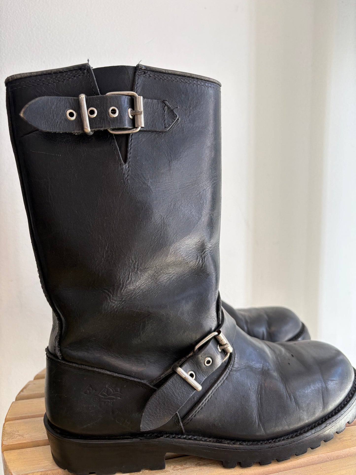 Black biker boots
