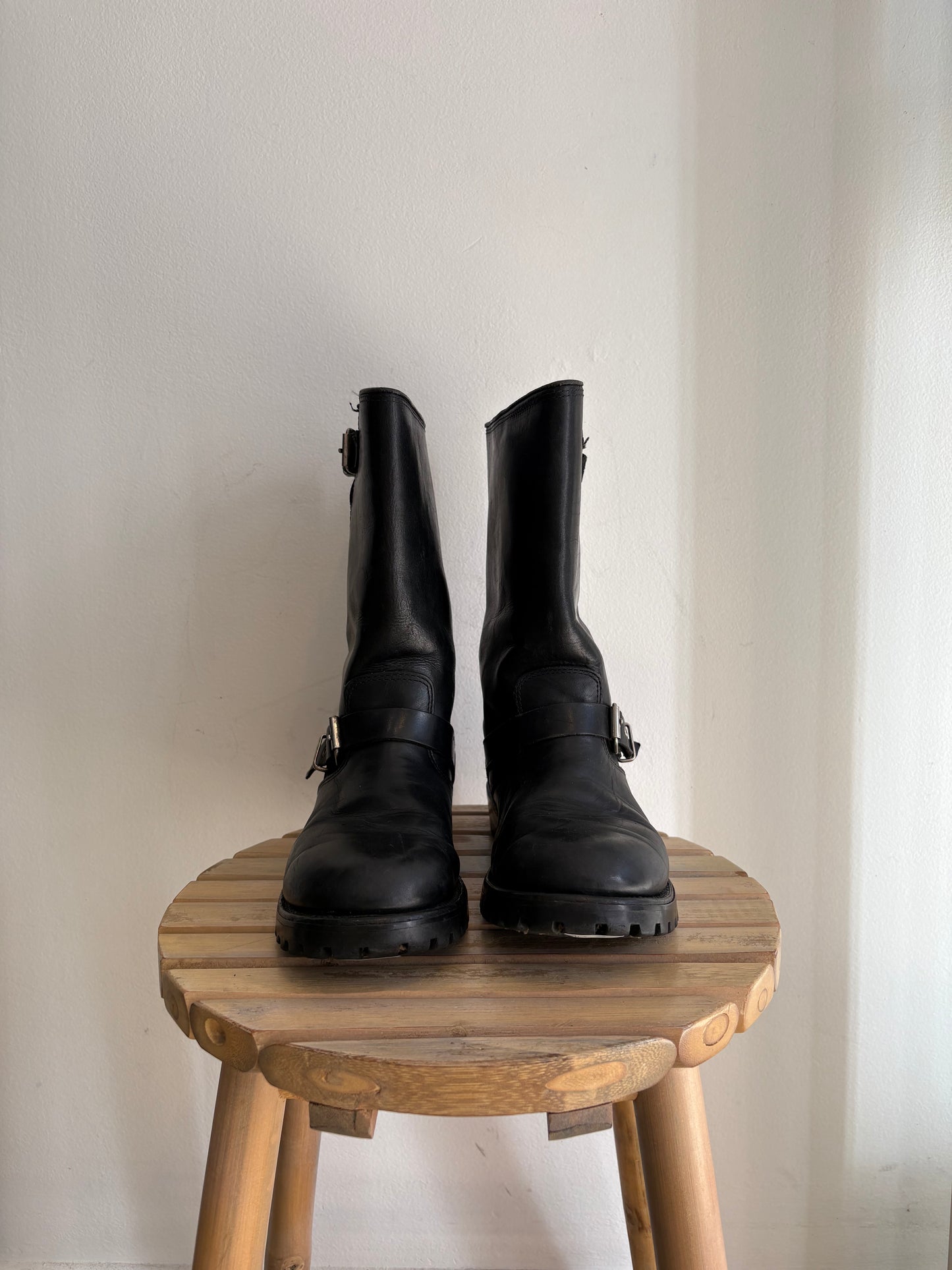 Black biker boots