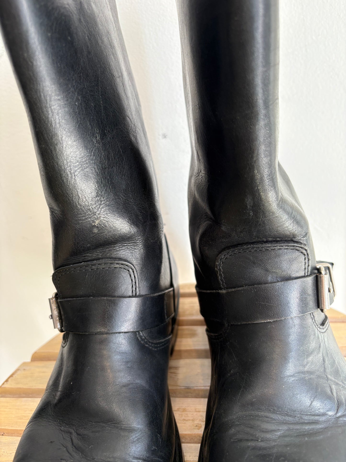 Black biker boots