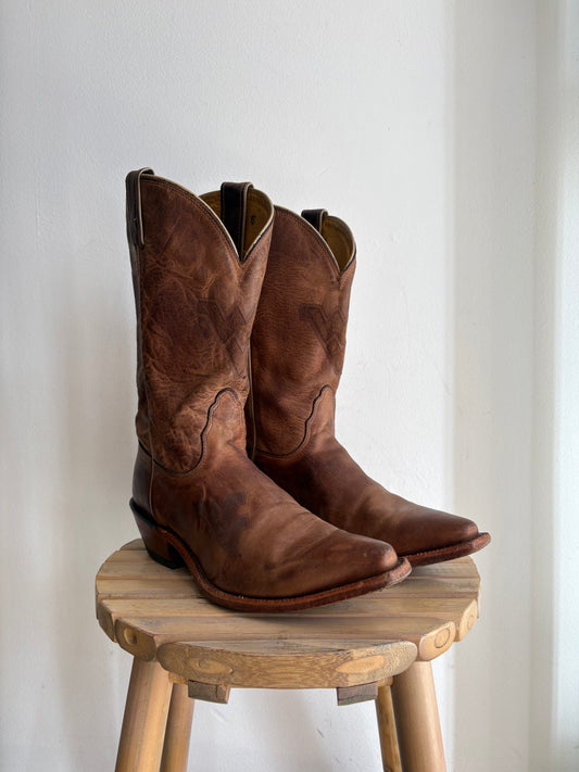 Rustic brown western boots