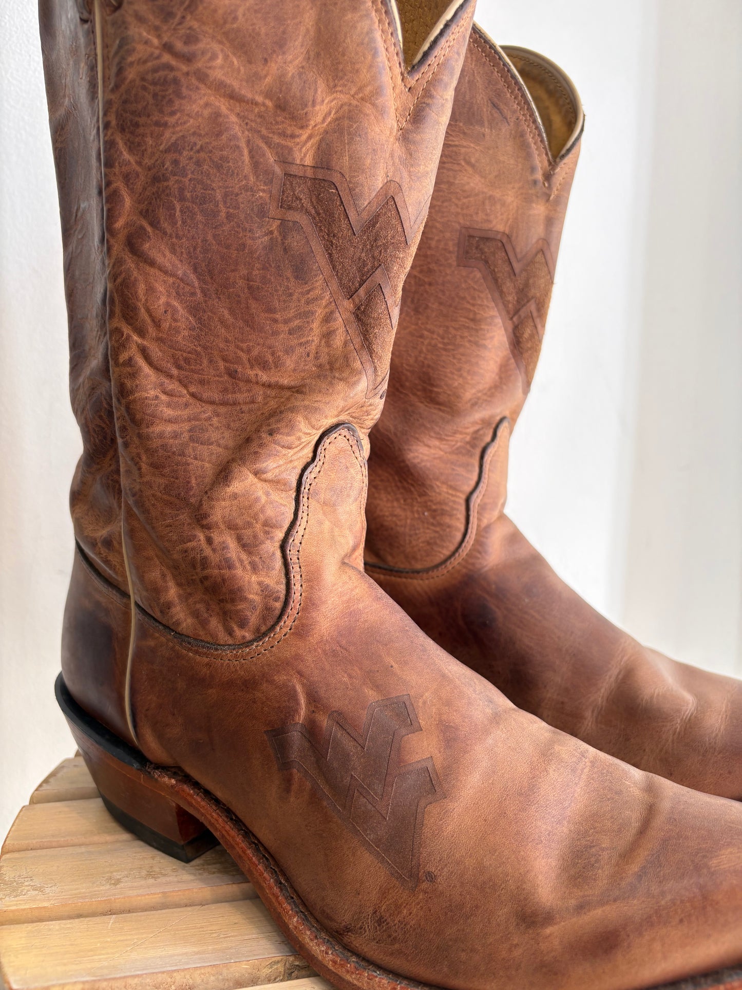 Rustic brown western boots