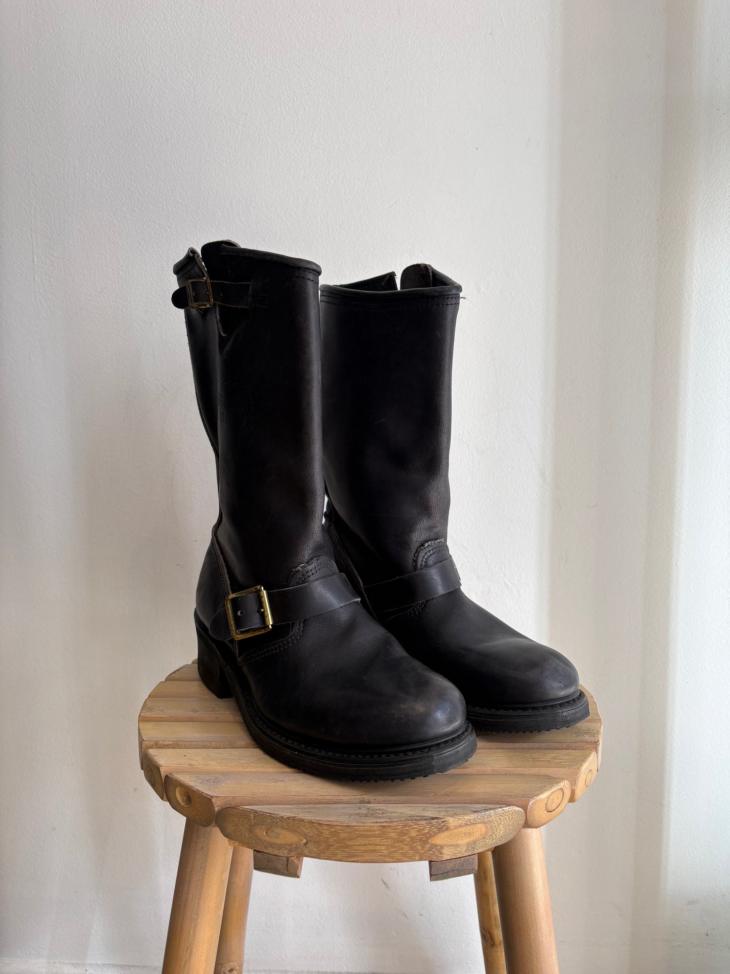 Black biker boots