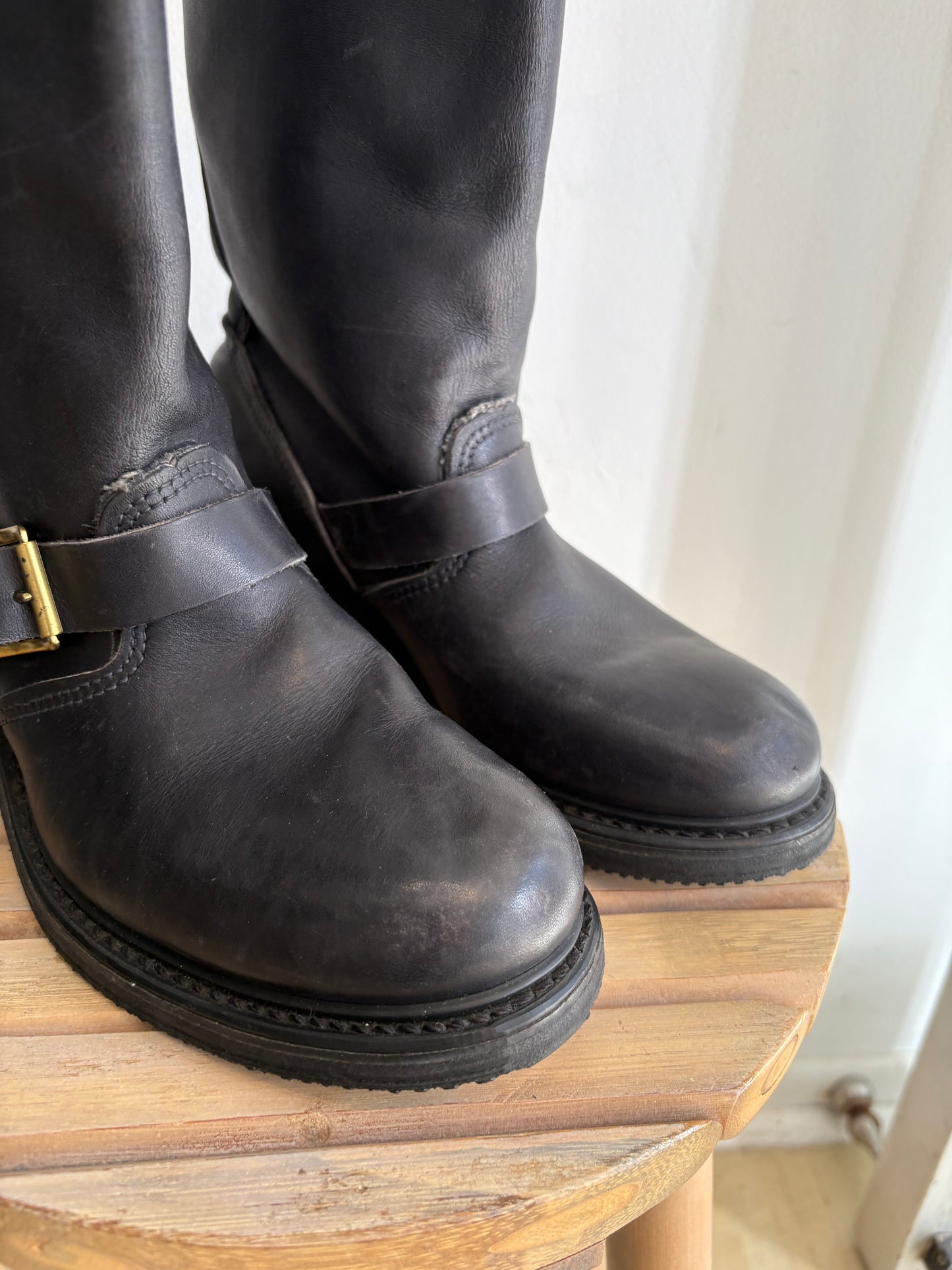 Black biker boots