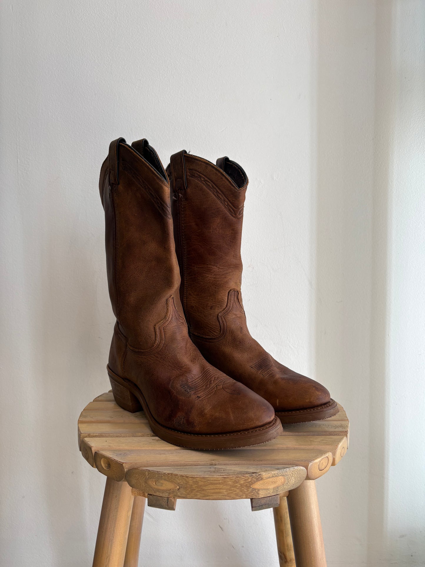 Brown western boots