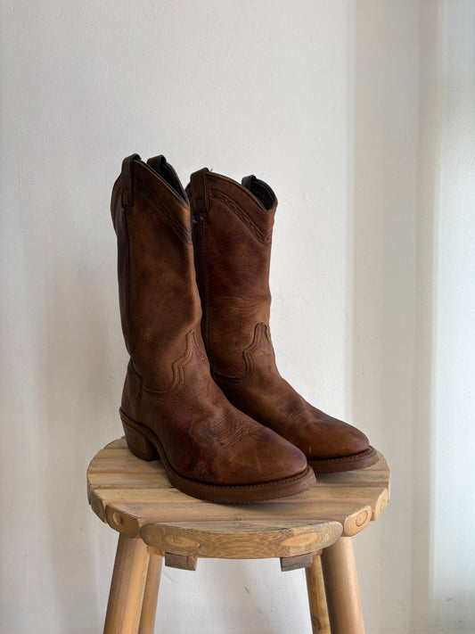 Brown western boots