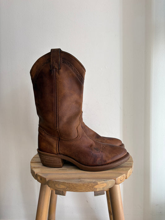 Brown western boots