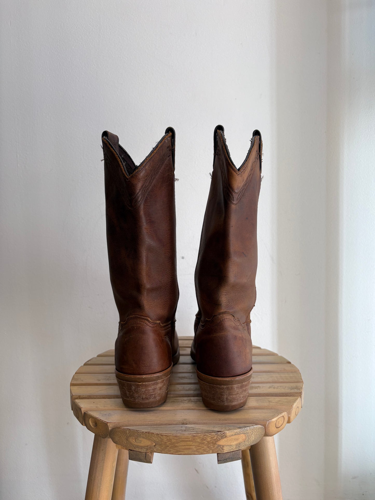 Brown western boots
