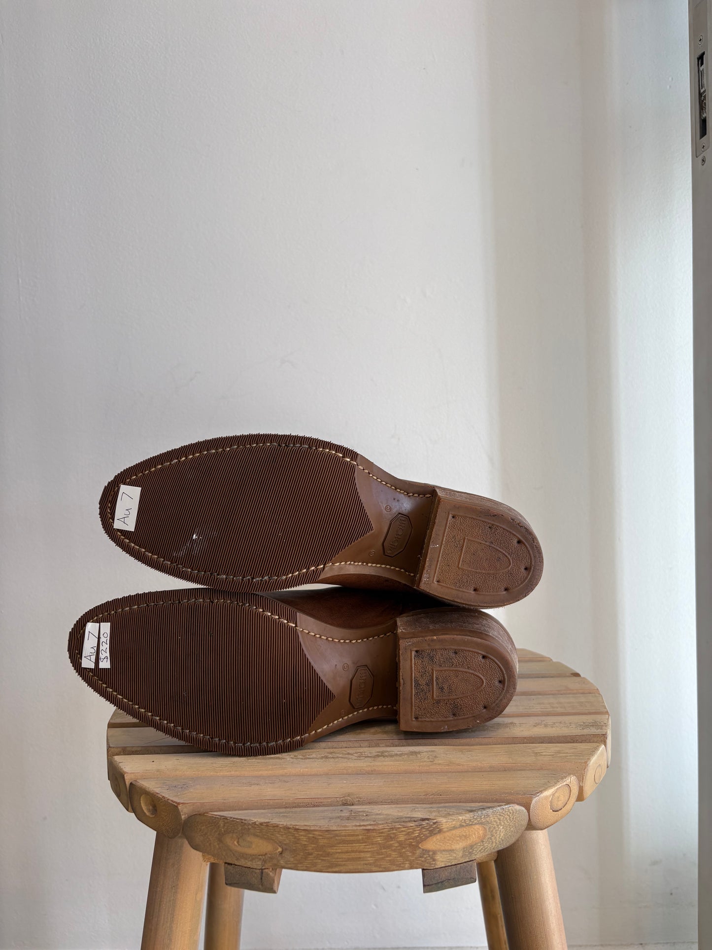 Brown western boots