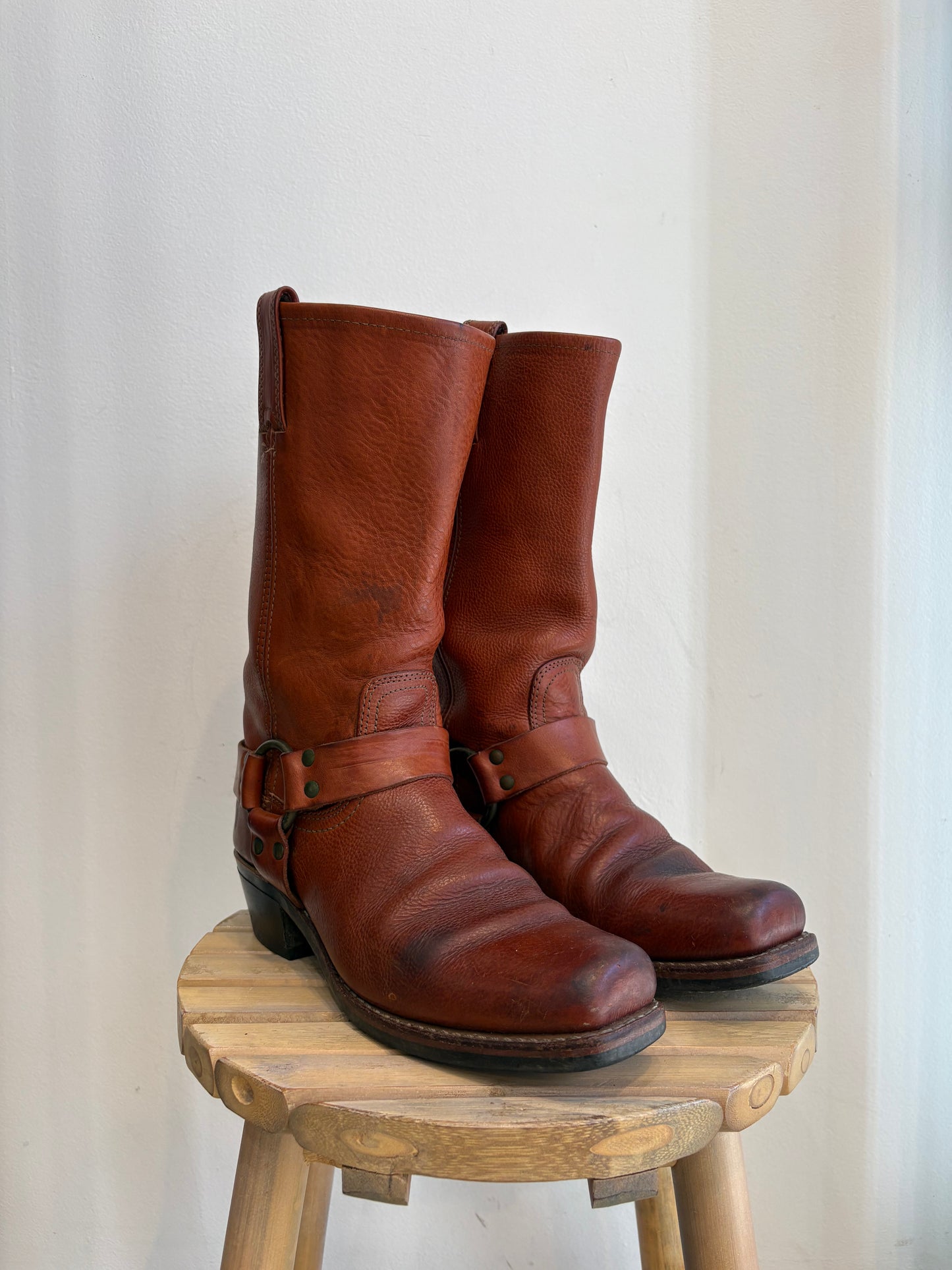 Brown FRYE biker boots