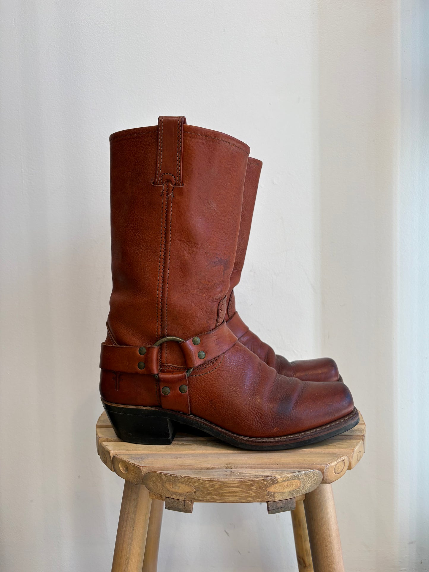 Brown FRYE biker boots