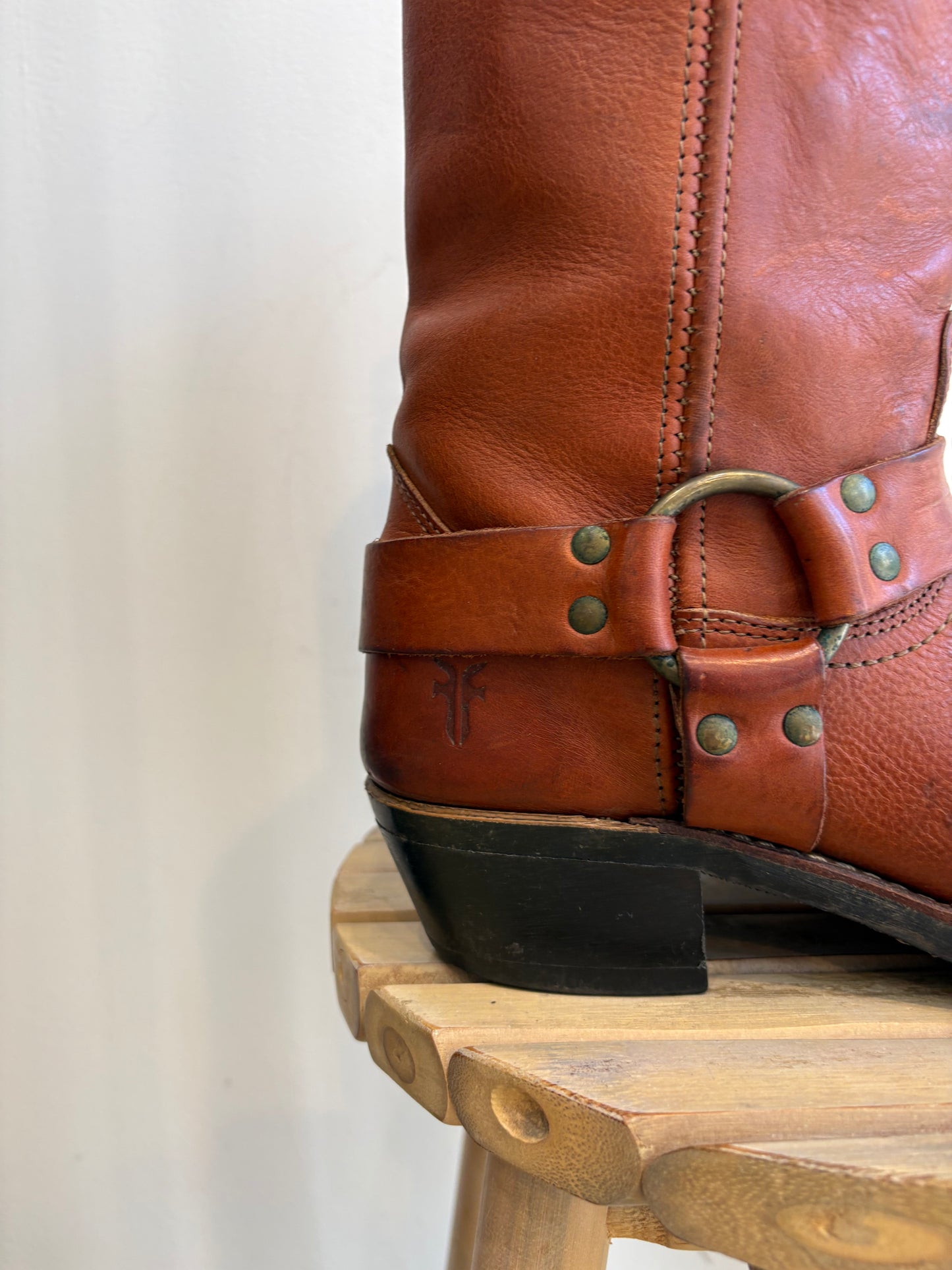 Brown FRYE biker boots