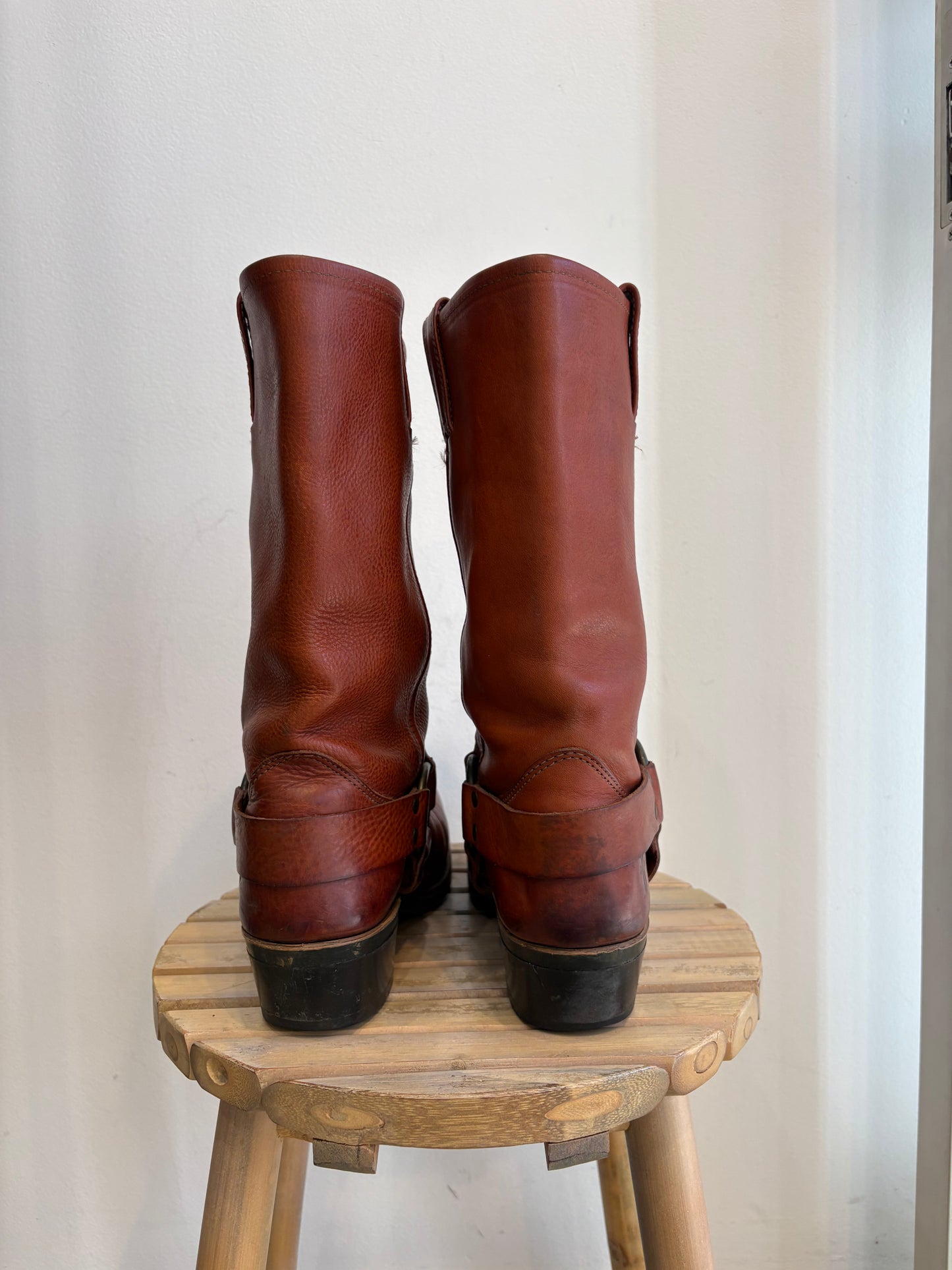Brown FRYE biker boots