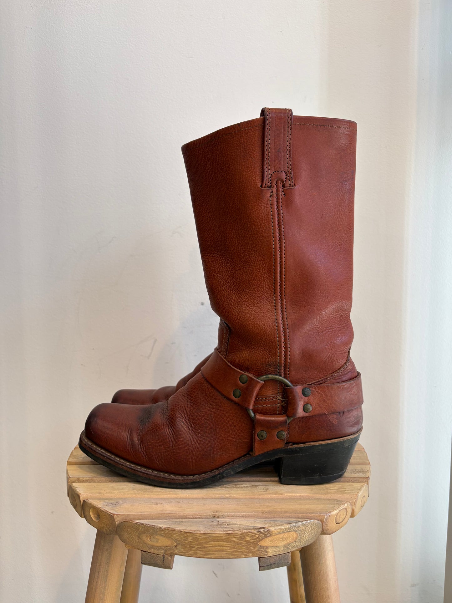 Brown FRYE biker boots