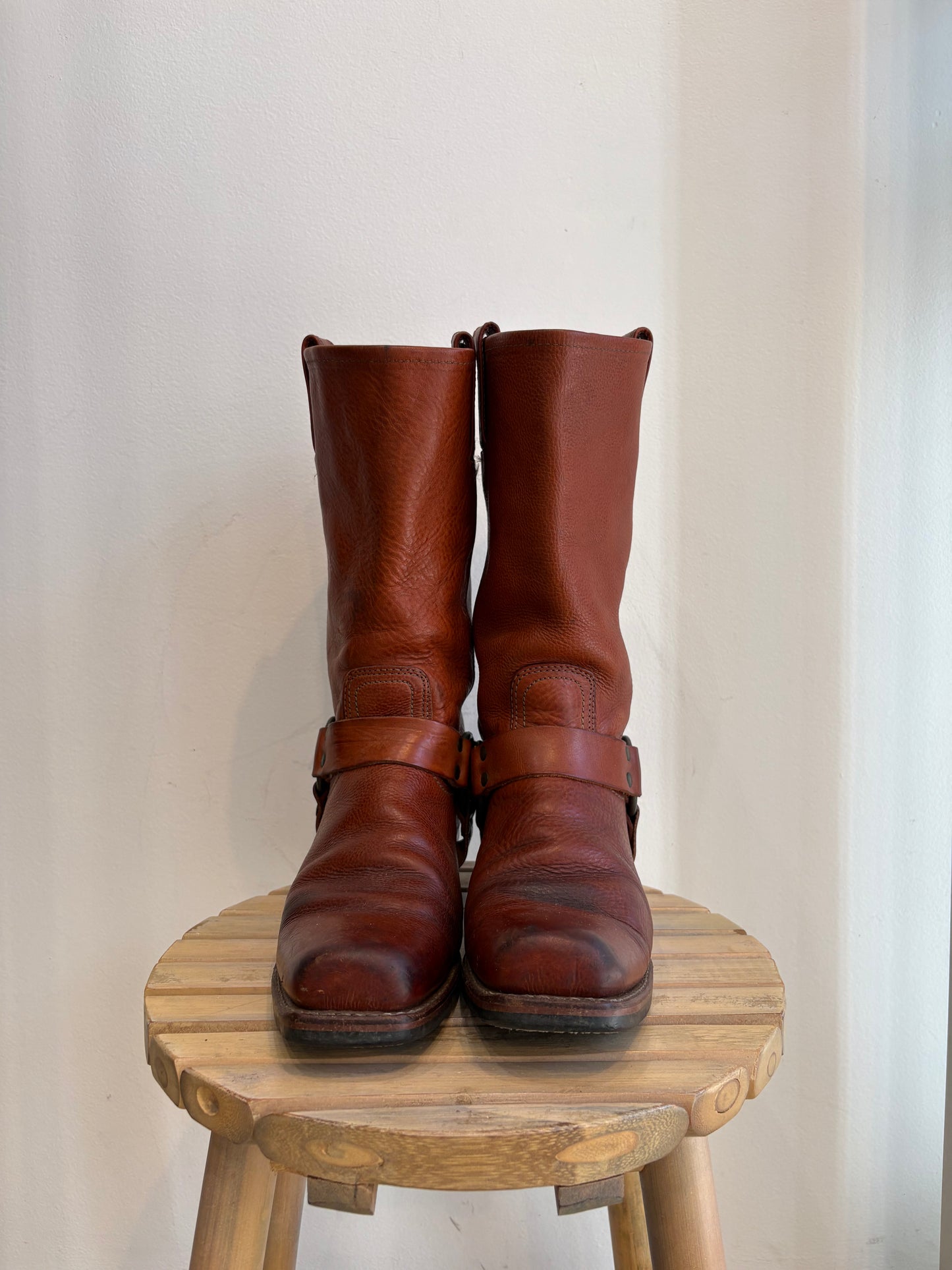 Brown FRYE biker boots