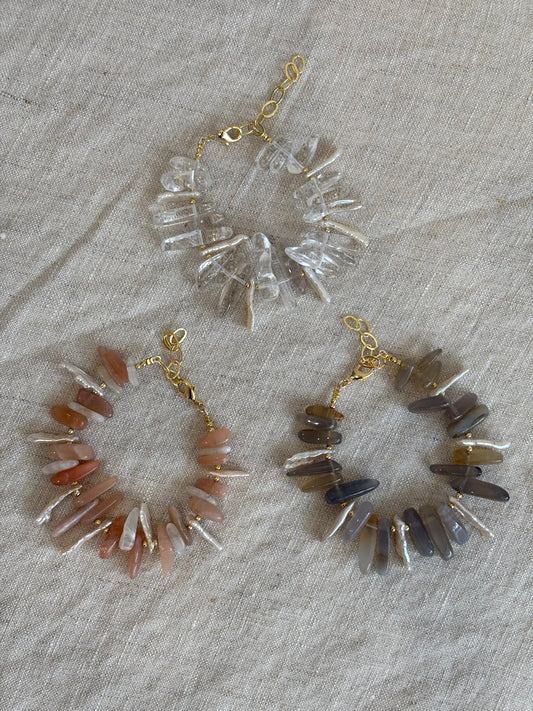 The Biwa and Crystal Bracelet