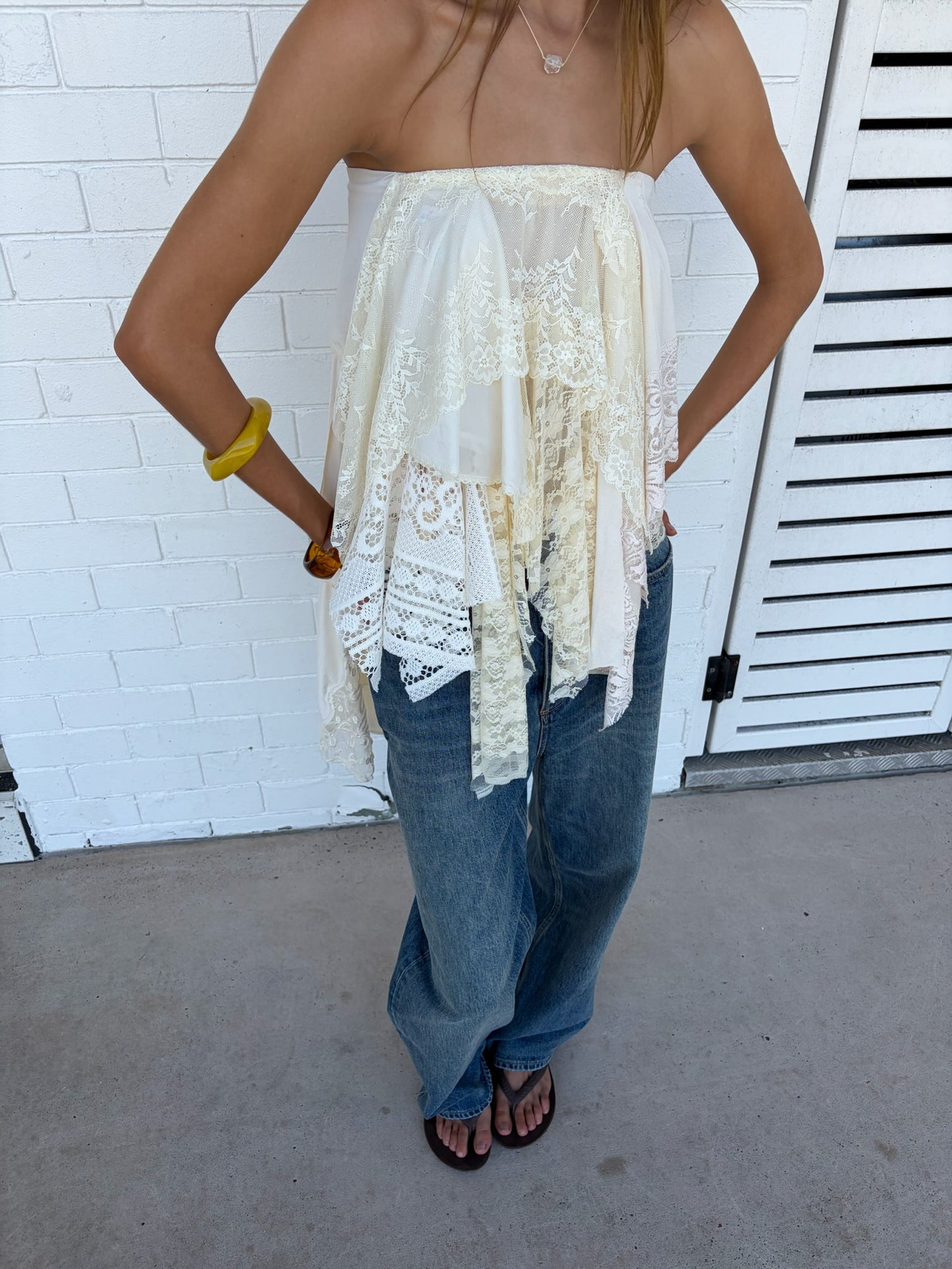 The Gigi Lace Skirt/Top in Cream