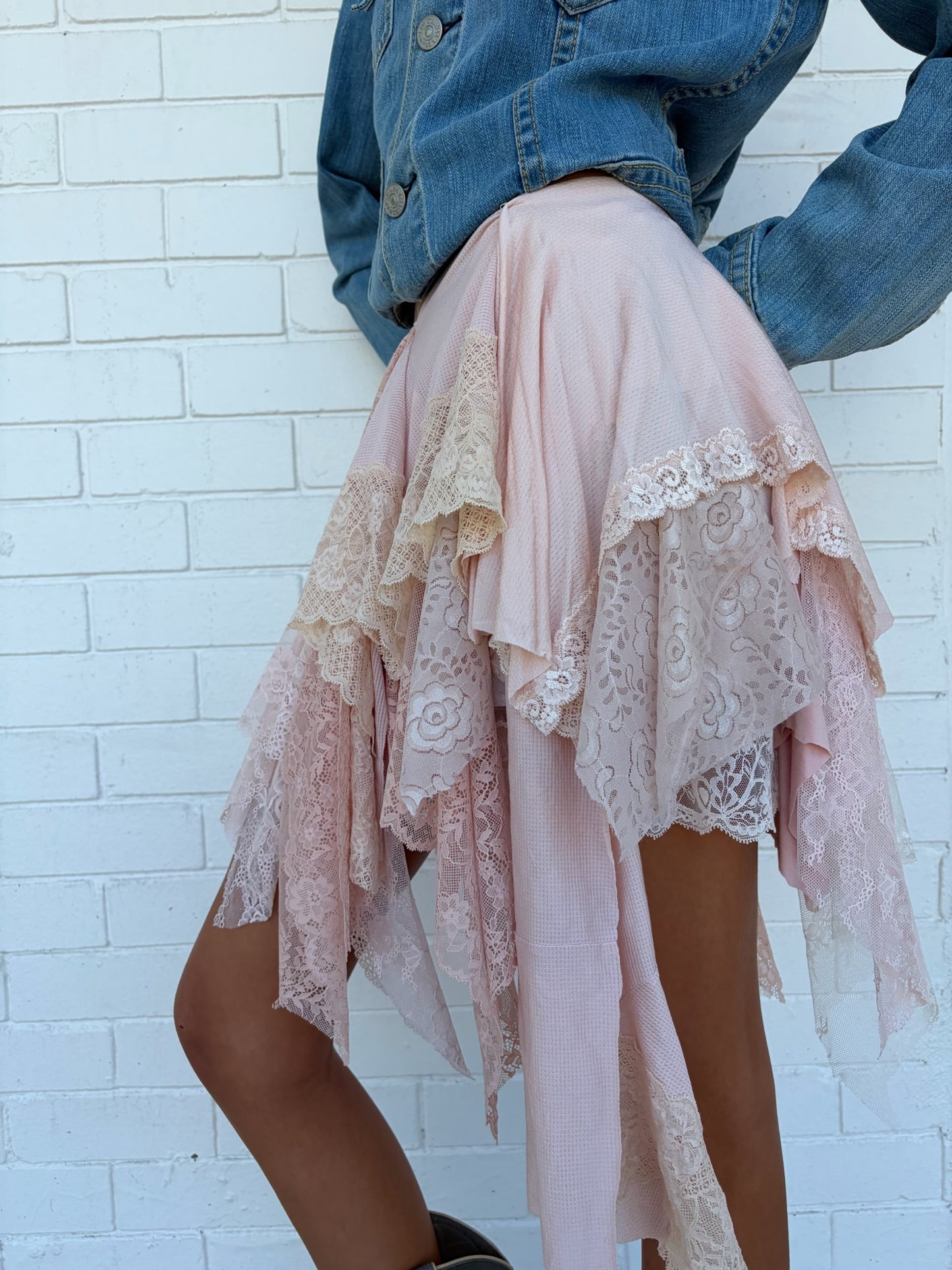 The Gigi Lace Skirt/Top in Blush
