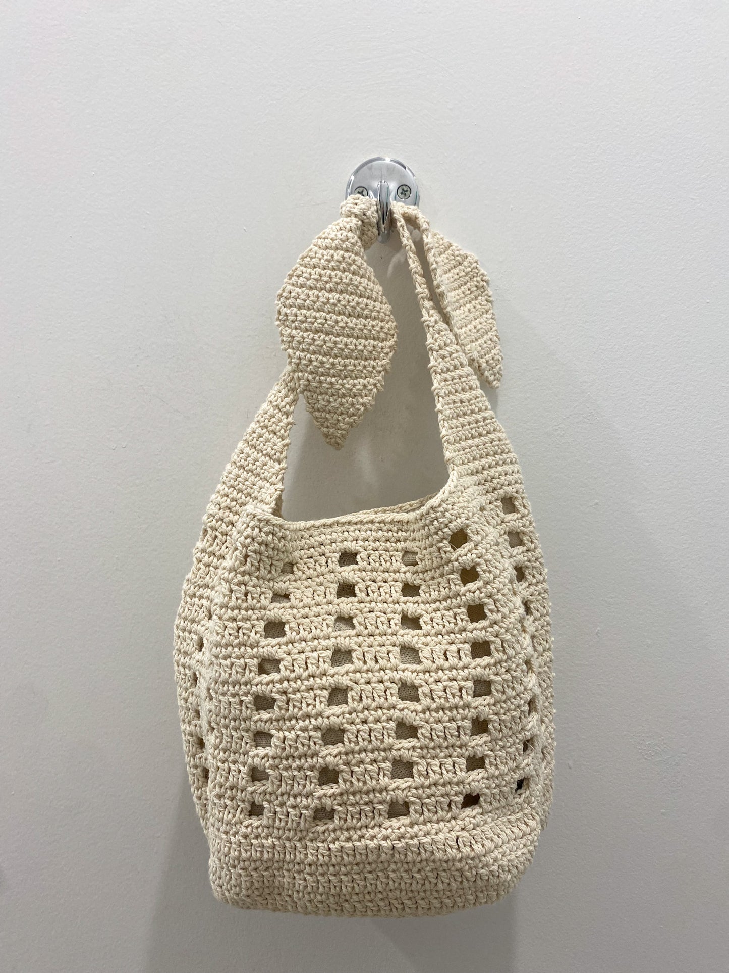 Cream Crochet Bag