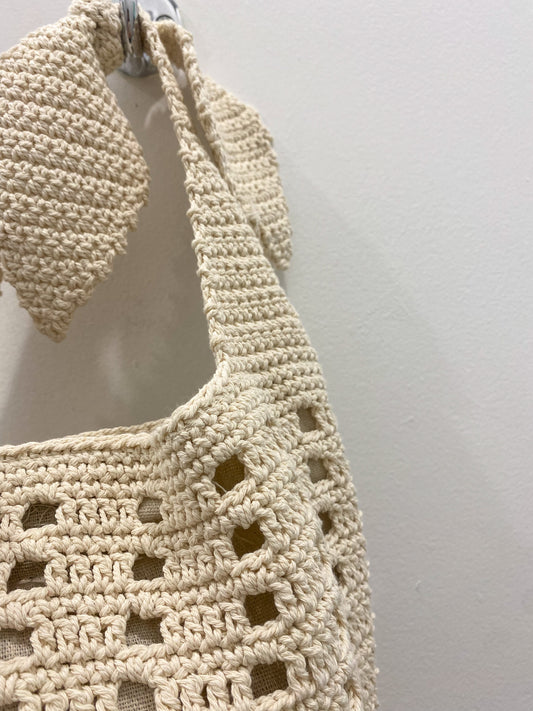 Cream Crochet Bag